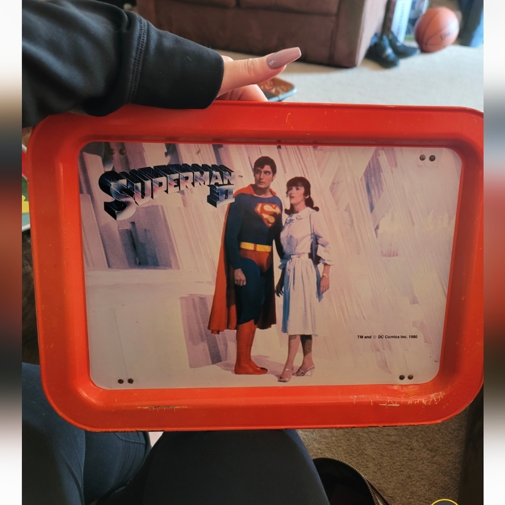 Vintage Superman II Serving TV Tray 1980 DC Comics ,Lois Lane NICE CONDITION